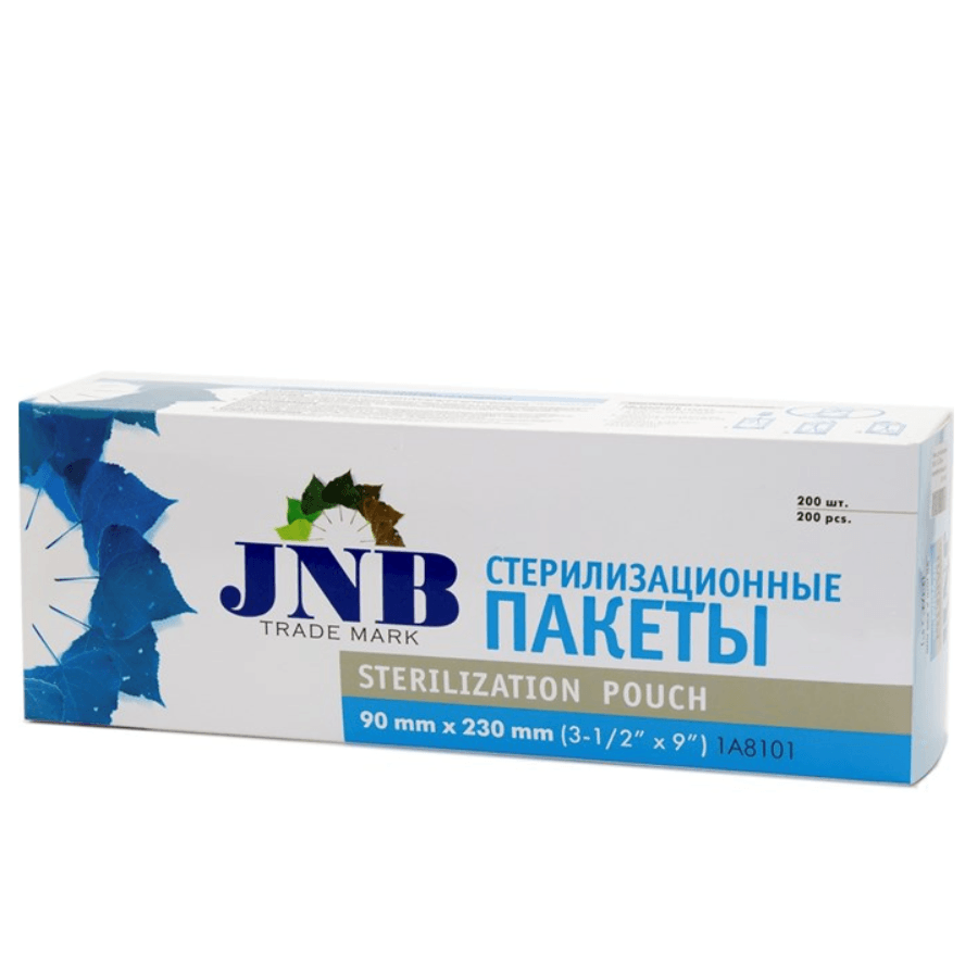 Пакеты для стерилизации JNB, 90 х 230 мм, самозапечатывающиеся, 200 шт