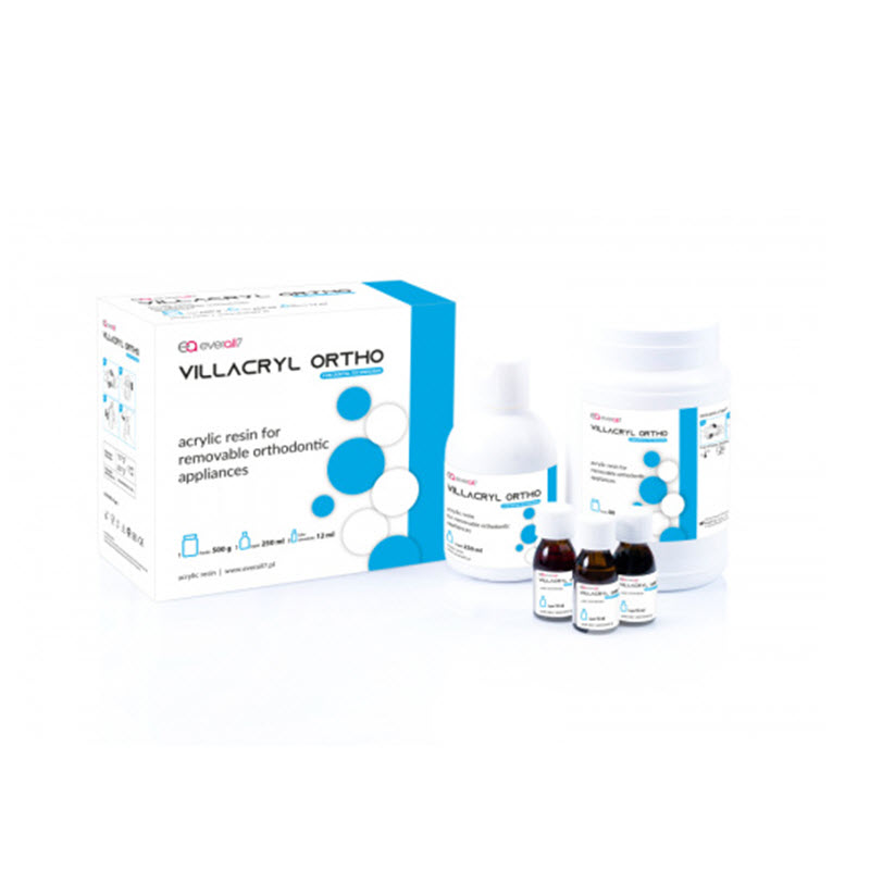 Изображение Villacryl Ortho набор для изготовления съёмных ортодонтических аппаратов, 500гр + 250мл + 3x12мл