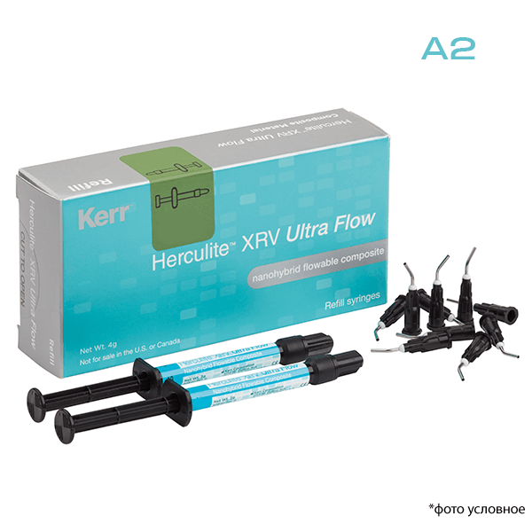 Herculite™ XRV Ultra Flow, дентин A2, наногибридный текучий композит, 2х2гр.