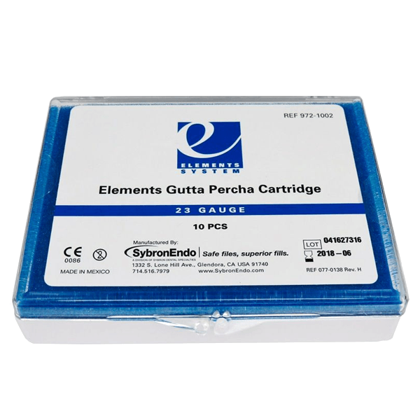 Гуттаперча в картриджах Elements Gutta Percha Cartridge 23GA средняя вязкость 10шт 972-1002