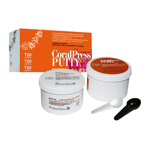 CoralPress Putty А-силикон, голубой, 2*300мл