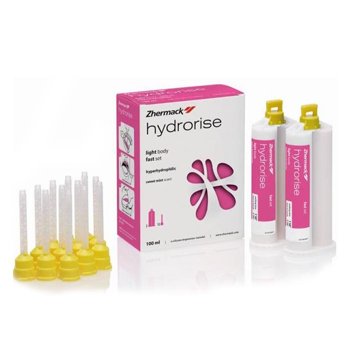 Hydrorise Light Body Fast Set, А-силикон низкой вязкости, 2х50мл, насадки 12шт