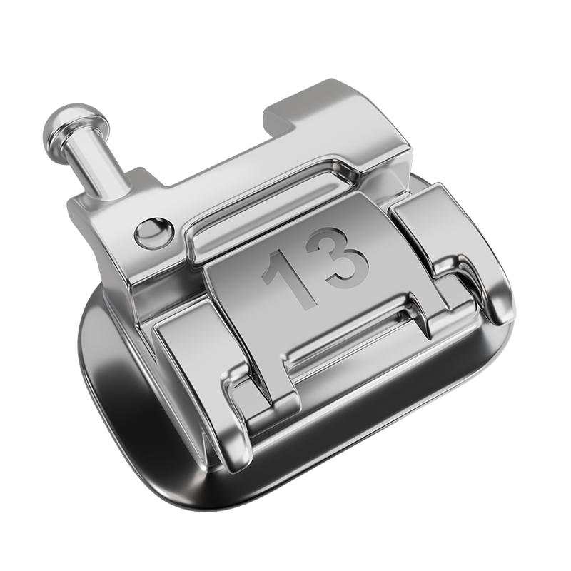 Изображение Брекеты металлические Self Ligating Mini Roth .022 с крючками на 3,4,5, пассивные, миниатюрные, самолигирующиеся, 20 шт.