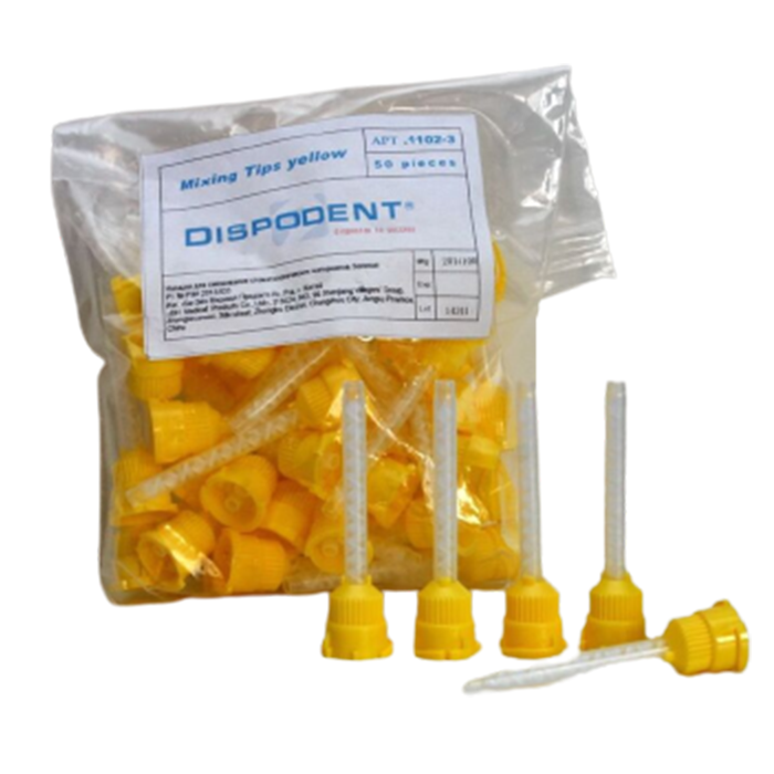 Изображение Насадки для смешивания 50шт желтая Dispodent Mixing Tips Yellow 1102-3